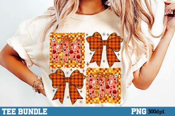 Autumn’s Coziest Design Asset: The Fall Mama Coquette Checkered Bow Png