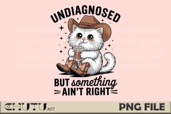 Cowboy Cat Undiagnosed Humor PNG File: The Ultimate Design Asset