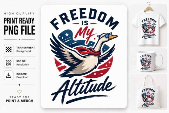 Patriotic Goose Bold Shirt PNG: The Attitude-Driven Design Asset