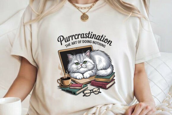 Purrcrastination Cat Pun: A Design Asset with Cattitude