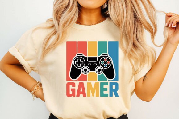 Retro Gamer Controller Design Element: Vintage Charm for Modern Projects