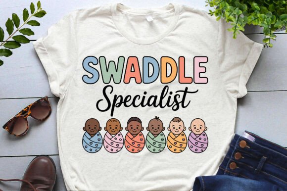 Swaddle Specialist NICU Mother Baby Png: A Design Asset with Heart