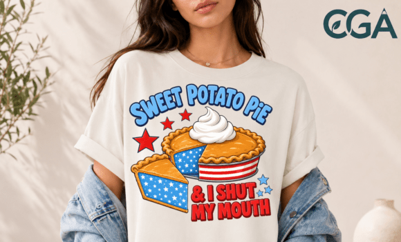 Sweet Potato Pie and I Shut My Mouth PNG: A Slice of Design Patriotism
