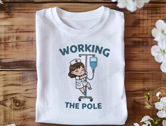 Working the Pole Png, Funny Nurse: A Design Asset with a Pulse